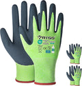 KAYGO Work Gloves for Women, Eco Friendly Safety Work Gloves with Breathable Rubber Coated, KGE19L,3 Pairs
