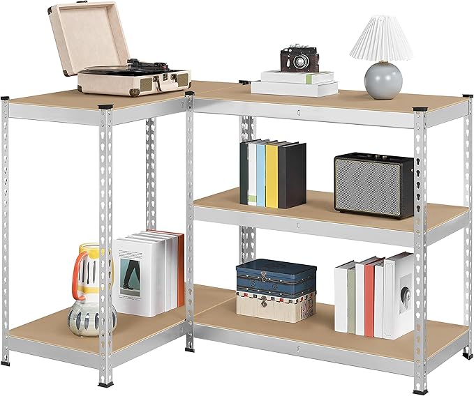 Yaheetech Storage Shelves, 5 Tier Heavy Duty Adjustable Metal Shelving Unit, Industrial Utility Rack for Garage Warehouse Pantry Closet (35.5 W x 17.5 D x 72 H Inches, Silver)