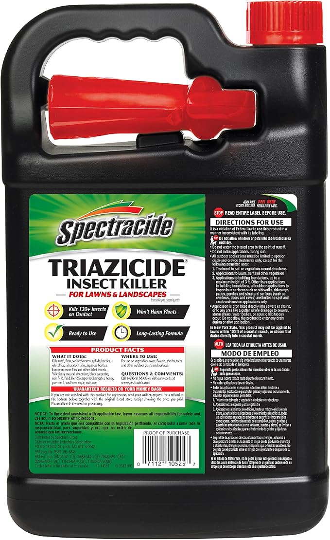 Spectracide Triazicide Insect Killer For Lawns & Landscapes, Ready-to-Use, 1-Gallon, 4-Pack
