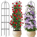 Metal Trellis for Climbing Plants Outdoor, 2026 Upgrade 100% Metal with Powder Coating, Rose, Flowers, Grape, Pea, Cucumber Tomato Cage - 6.3 FT Freestanding Plant Support