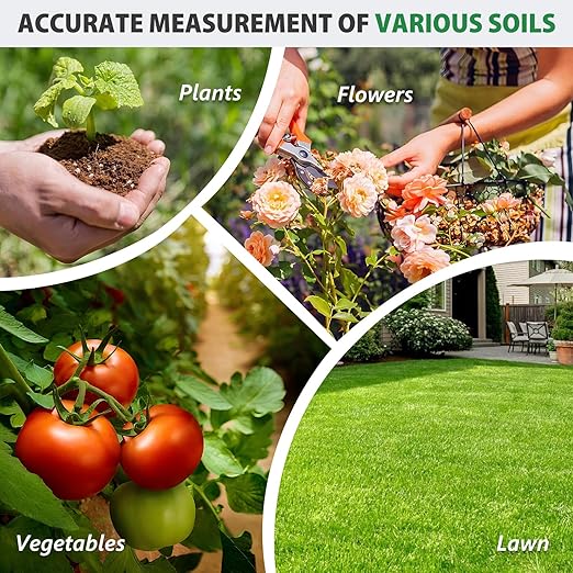 Upgrade pH and Nitrogen Soil pH Tester with Measuring Cylinder - Accurate 100 Soil Testing Kit Professional Soil pH Test Strips for Garden Lawn Yard Grass Flower Vegetable Compost Dirt