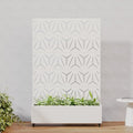 Casaphoria Metal Raised Garden Bed with Trellis and Wheels, 72"x47"x16" Arched Planter Box for Climbing Plants, Vegetables & Vines, Features Drainage Holes and Privacy Screen, White-Star