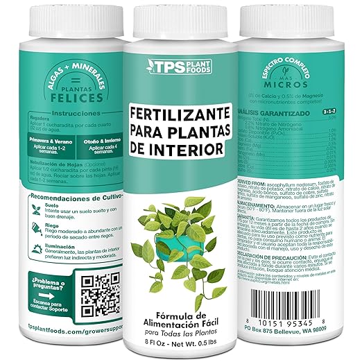 Fertilizante para Plantas de Interior, Complete Liquid Indoor Plant Food, 32 oz (1 Quart)