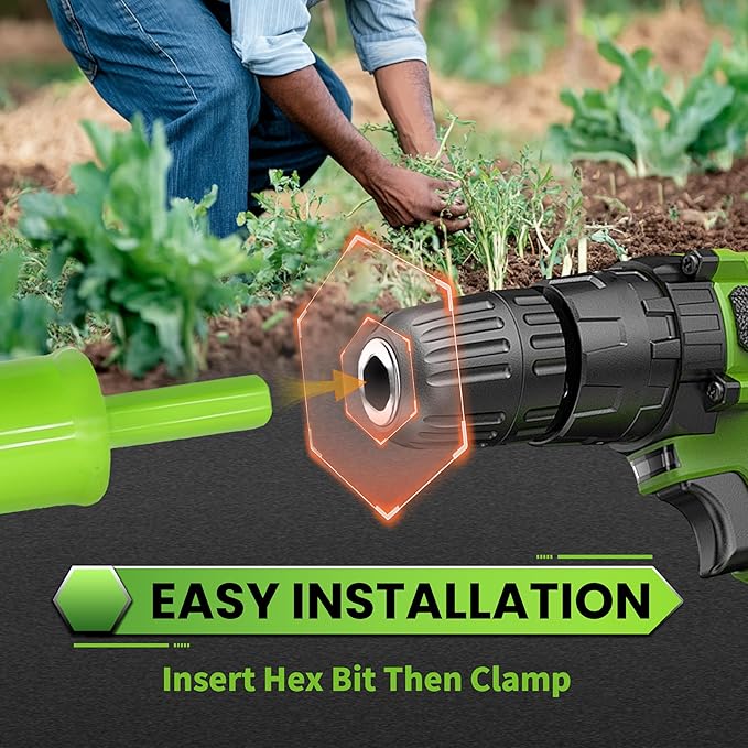 Auger Drill Bit for Planting - 3.5"X16" Heavy-Duty Garden Auger Spiral Drill Bit - Bulb Planter Tool & Auger Post Hole Digger - 3/8" Hex Drive Drill