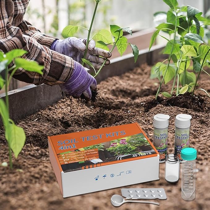 Oil PH Test Kit - 4 in 1 Analyzer Device, Nutrient Measurement Probe, Moisture Fertility Light Condition Detection System, Gardening Agriculture Soil Insight Tool | Instant Reading Precision Sensor