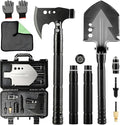 Camping Foldable Digging Shovel,MultiTool Steel Tactical Kit, Military Survival Shovel, Military Survival Gear Car, Emergency Compact, Off-Road Heavy Duty (Axe+Shovel Set)