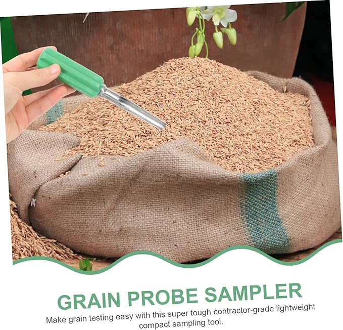 Yardwe Broomcorn Cereal Care Reusable Probes Kit Soil Tester Lawn Sample Powders Cement Fertilizer Sampler Grains Garden Soiling Wheat Slot Metal Test for Experiment