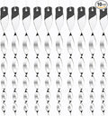 Hausse 10 Pack Bird Deterrents for Outside, Bird Repellent Hanging Silver Plastic Reflectors Scare Rods, Garden Decorative Reflective Scare Birds Away, Like Woodpeckers, Pigeons and Geese