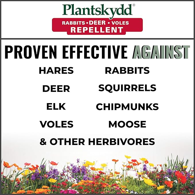 Plantskydd Animal Repellent - Repels Deer, Rabbits, Elk, Moose, Hares, Voles, Squirrels, Chipmunks and Other Herbivores; Ready to Use Liquid - 1.3 Gallon Jug (PS-5L)