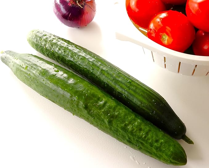 TomorrowSeeds - English Telegraph Improved Burpless Cucumber (English Cucumber) Seeds - 30+ Count - for 2026 Planting Hothouse Cucumbers Crisp European Near-Seedless Long Heirloom Vegetable