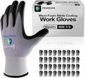 PROMEDIX P Nitrile Coated Work Gloves,MicroFoam Safety Work Gloves Men,Seamless Knit Nylon&spandex Gloves with Grip
