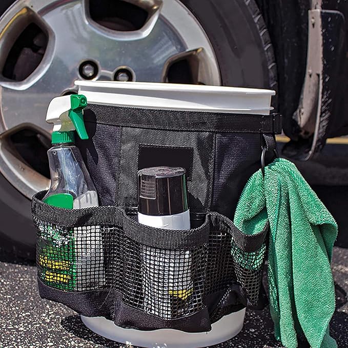 TOOYFUL Car Wash Bucket Tool Organizer, Garden Tool Organizer Bag for 5 Gallon Bucket