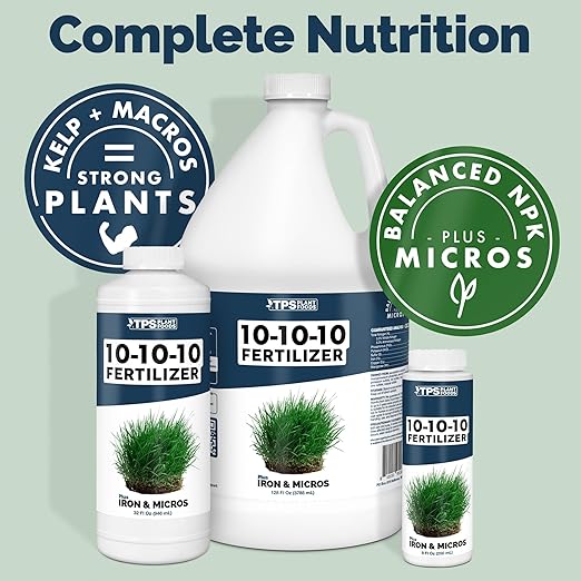 Liquid 10-10-10 Fertilizer for Lawn and Garden – Balanced All-Purpose Plant Food 8 oz (250mL)