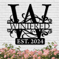 Custom Metal Signs | Last Name Sign | Split Letter Monogram Wall Decor | Custom Outdoor Signs | Personalized Wedding Gift | Housewarming Couples Gift | Outdoor Metal Sign | Metal Art
