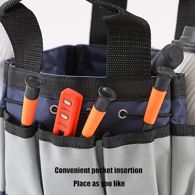 Multipurpose Garden Tool Storage Bag with Reinforced Handle Multiple Compartments Durability Cloth for Landscaping Use Multipockets Garden Tool Organizers