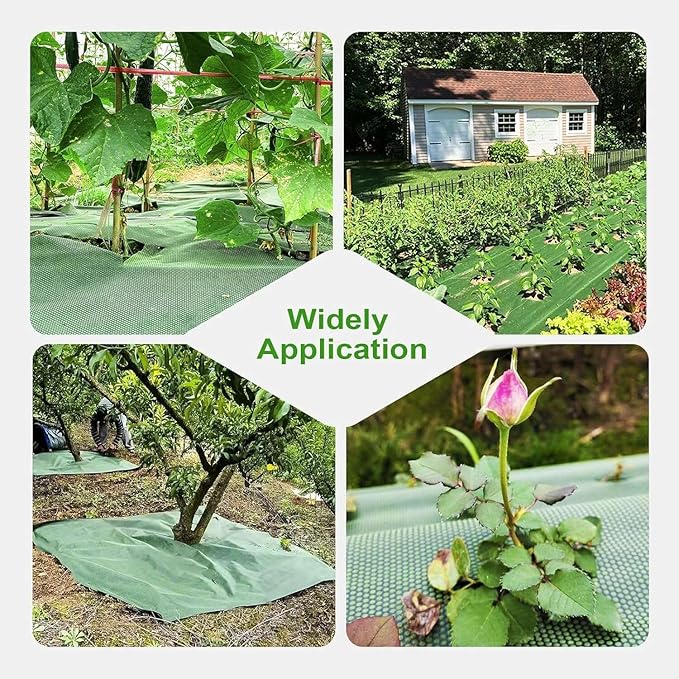 3x100ft Weed Barrier Fabric & Landscape Fabric,5.8oz Heavy-Duty Non-Woven Ground Cover, Easy Setup Weed Control Mat for Garden, Yard, Farm, Orchard, Fruit Trees