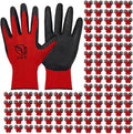 120 Pairs Gardening Work Gloves Bulk for Men Women, Breathable Nitrile Rubber Coated Garden Gloves Dipped Gripping Outdoor Working Gloves for Construction, Gardening, 9.1 Inch
