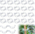 Secured Plastic Plant Clip, New Reusable Plant Support Clips Plastic Clips Tomato Clips for Securing Plants for Climbing Plants, Grape, Vegetable Stems (100, White)
