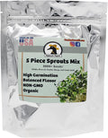 1 lb Salad Style Bean Sprout Starter Seeds - 46 Servings per Bag! - Non-GMO Organic - Sprouting Mix - Includes Alfalfa, Broccoli, Radish, Mung, and Green Lentil