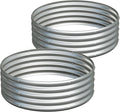 2PCS 3x3x1ft Galvanized Raised Garden Bed Kit-Round Garden Bed Outdoor Planter Box for Vegetables,Flowers,Herbs,Easy Assembly,Silver