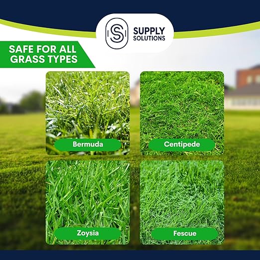 Supply Solutions 25-7-12 Lawn and Turf Fertilizer - 15% Slow Release Nitrogen Lawn Fertilizer for All Grass Types, Shrubs - Turf Builder Plant Food Covers 12,500 sq.ft (50lbs)