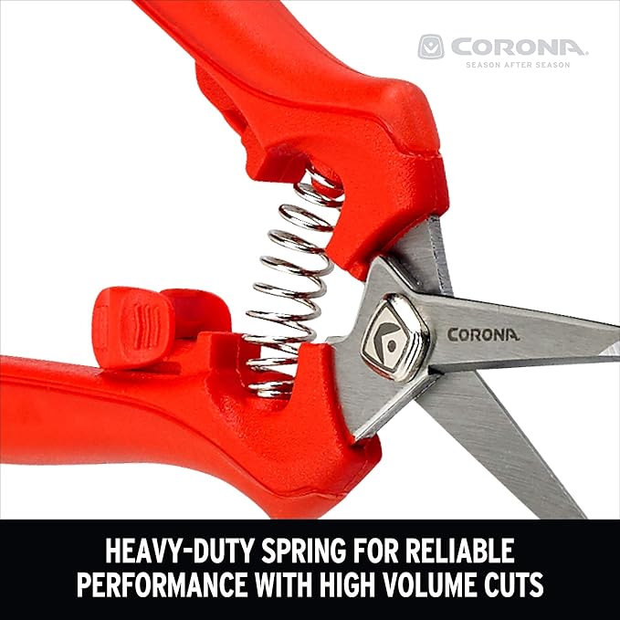 Corona FS 3214D ComfortGEL Leaf & Stem Micro Snips, Pack of 1, Orange