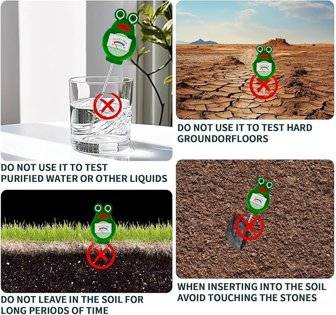 Soil Moisture Meter for House Plants, Hygrometer Moisture Sensor Soil Test Kit, Plant Water Meter for Farm, Lawn Indoor & Outdoor Use, Gardening Gifts for Plant Care, No Battery Needed(Green)