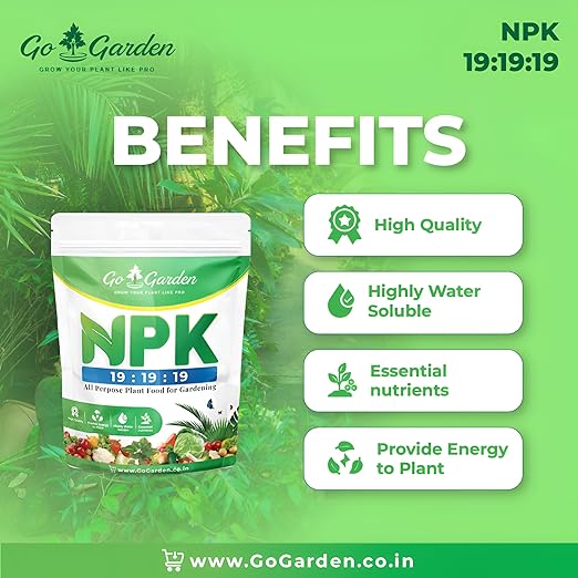 Go Garden NPK 19-19-19 Fertilizer – 400g Water-Soluble All-Purpose Plant Food | Balanced Nitrogen Phosphorus Potassium for Flowers, Fruits, Vegetables & Indoor Plants | Fast Growth & Bloom Booster