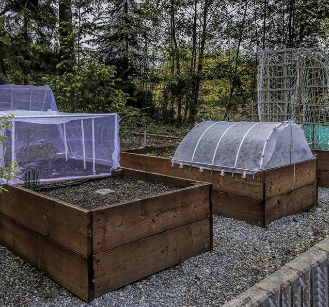 Garden Netting Pest Barrier: 8'x10' Fine Bug Netting for Garden Protection Row Cover Raised Bed Screen Mesh Greenhouse Mosquito Net, Protecting Tree Plants Vegetable Flowers Fruits