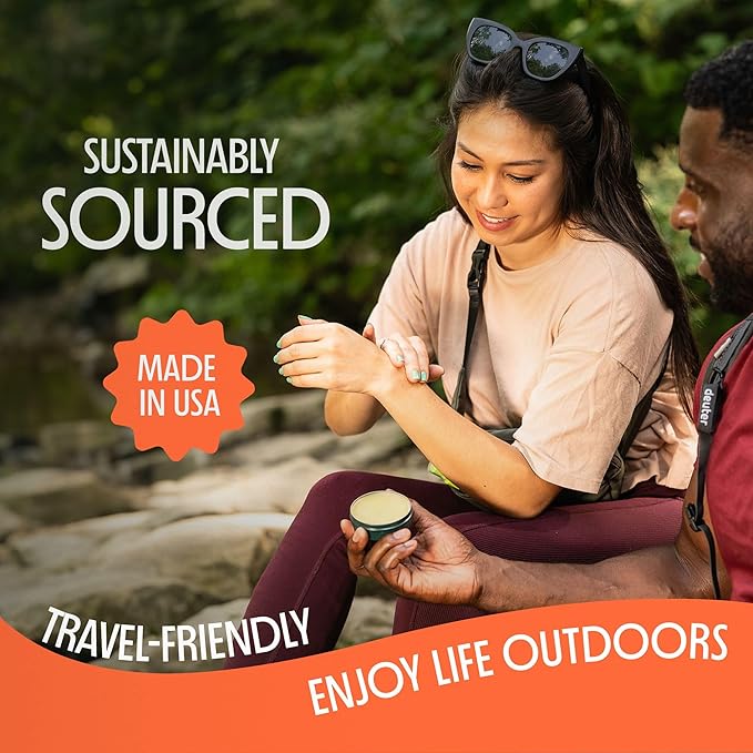 Murphy's Naturals Mosquito Repellent Balm for Outdoor Patio, Hiking, Camping, Plant-Based with Cedarwood, Lemongrass & Rosemary, 2 oz
