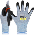 DEX FIT Level 5 Cut Resistant Gloves Cru553, 3D-Comfort Stretchy Fit, Power Grip, Professional Grade, Thin, Touch-Screen Compatible, Durable, Machine Washable; Blue XS (6) 1 Pair