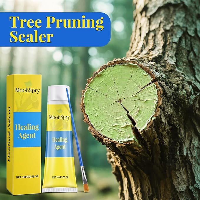 Tree Wound Pruning Sealer, Bonsai Wound Sealer Healing Paste, 100g Plant Cutting Dressing with Brush, Tree Grafting Supplies, Bonsai Cut Paste, Quick Recovery of Plants