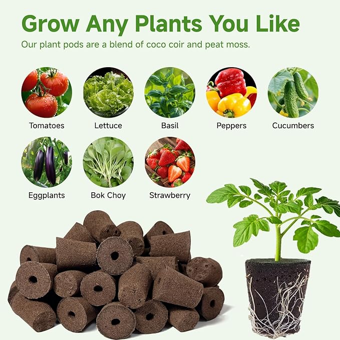 50 Pack Round hydroponic Growth Sponge, Suitable for Indoor and Outdoor hydroponic Gardens, Seed Germination, Plant Rooting, Vegetable Cultivation, Flower Arrangement