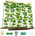 Cucumber Trellis for Raised Bed 48" L x 48" H U-Shape Garden Trellis for Climbing Plants Outdoor, Metal Arch Trellis for Vegetables, Plant Support for Tomato Pea Zucchini Grape Flowers