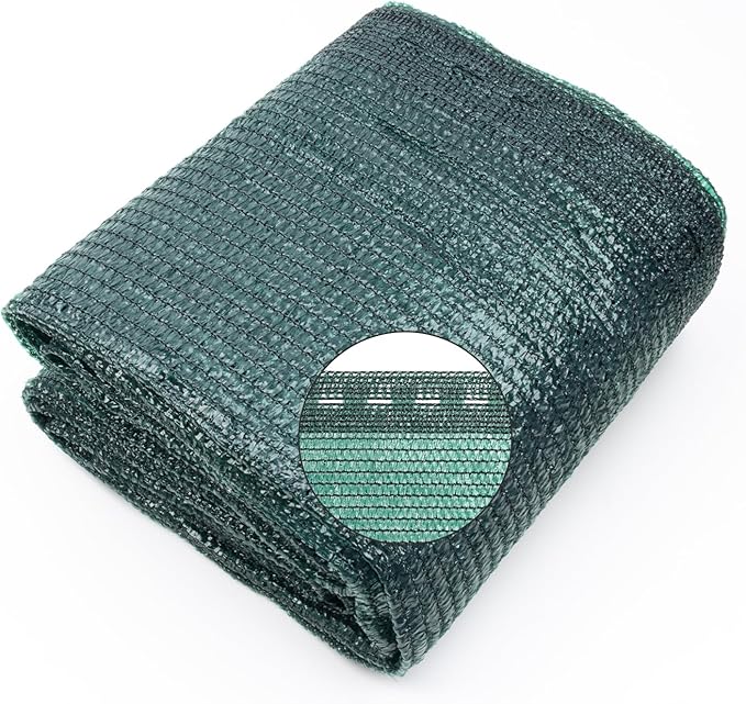 Cool Area 70% 8x12ft Sunblock Shade Cloth Cover Mesh UV Resistant Net for Garden Flower Plant Greenhouse, Dark Green