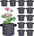 DECOHS 12 Pack Aquatic Plant Pots for Pond, Reusable Fabric Aquatic Plant Pots, Breathable Pond Plant Basket Grow Bags with Handles for Aquatic Plants, Bog Plant, Water Lily, Lotus, Flower (1 Gallon)