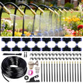 360° Adjustable Drip Irrigation System - 50FT 15/32inch Hose, High Water Flow，No Drying Out，Garden Watering Atomizing System with 16 Copper Nozzles，Suitable for Gardens, patios, Plants, Farms