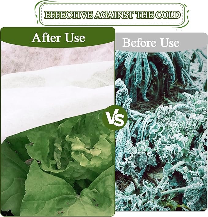 ZYNERY 2 Pack Plant Covers Freeze Protection, 1.2oz/yd² Frost Cloths for Outdoor Plants, Garden Cover Floating Row Covers, Plant Covers for Winter, Frost Blankets for Outdoor Plants - 10 x 33 Ft