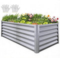 YITAHOME 6x3x3ft Large Raised Garden Bed Kit, Galvanized Metal Planter Box with Gloves, Support Rod, Outdoor Above Ground Planters for Plants Vegetables Flowers, Silver