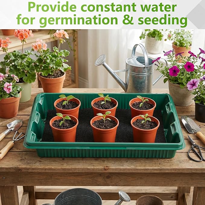Adnee 145 x 35 Inch Automatic Plant Watering Mat-3mm Thick Self Watering Capillary Mat-Felt Plant Water Wicking Mat for Seed Sprouting Hydroponics Potted Plants