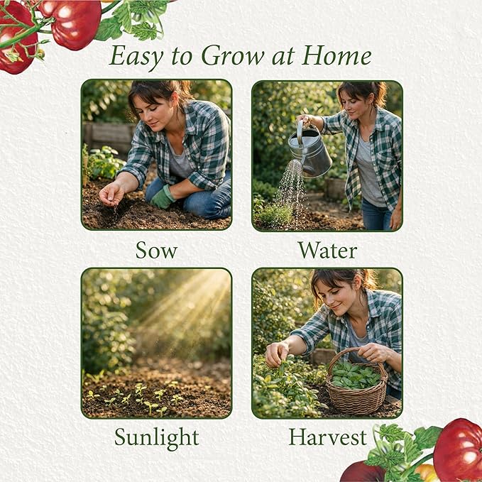 Botanical Interests: Heirloom Tomato Seed Bundle - 8 Individual Seed Packets: Non-GMO Organic & Heirloom Tomato Seeds: Diverse Slicing, Sauce, and Cherry Varieties