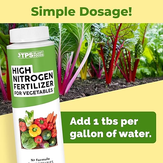 High Nitrogen Fertilizer for Vegetables, Supports Healthy Growth and High Yields, TPS Plant Foods, 8oz (250ml)