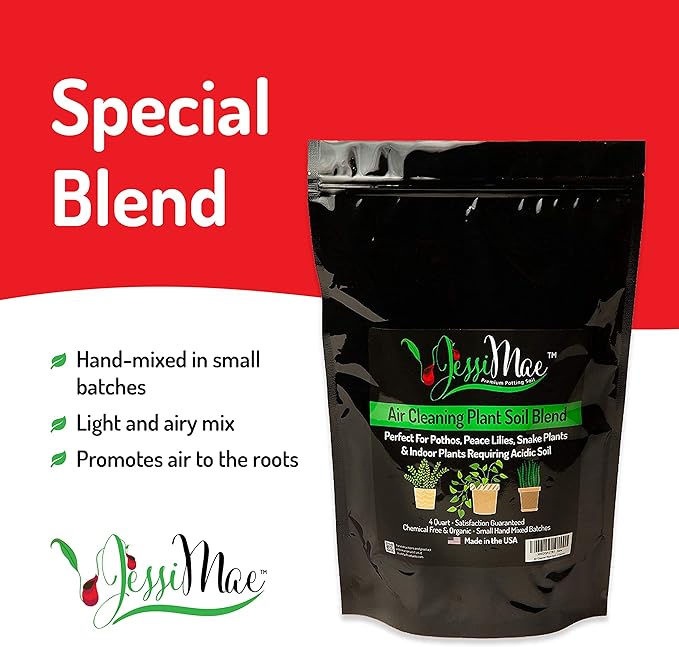 Jessi Mae Potting Soil - 4-Quart Bag, Perlite - Well-Draining Snake Plant Soil - Slightly Acidic Potting Mix for Indoor Plants
