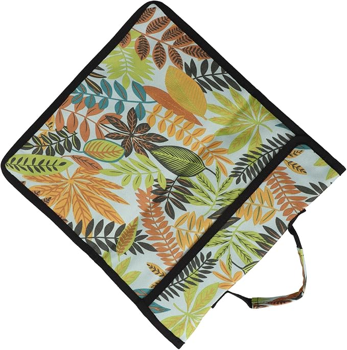 Gavigain Garden Tool Storage Bag 600D Oxford Cloth Foldable Portable Gardening Tote with Multiple Pockets for Outdoor Garden (Yellow Leaves)