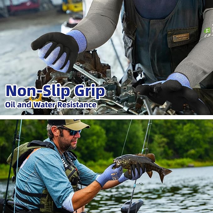 Schwer A4 AIR-SKIN Cut Resistant Work Gloves with Extreme Lightweight & Thin, Grip Glove for Fishing, Refined Work, Gardening Gloves for Yard, Touchscreen, 3D-Comfort Fit, Men Women Gifts, AR3900, XL