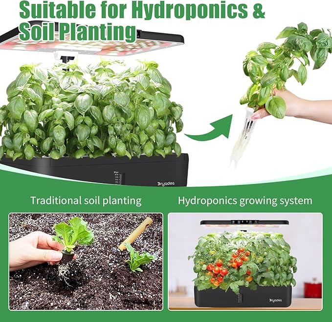 Seed Pod Kit Compatible with Aero Garden and All Brands - Grow Anything Kit for Indoor Garden Hydroponics Growing System with 24 Grow Sponges, 24 Pod Labels, 24 Plant Baskets Domes