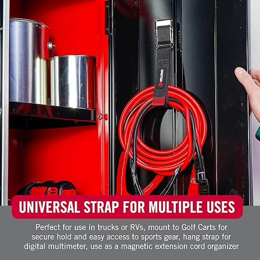 VELCRO Brand Magnetic Straps – Reusable Cord, Hose & Tool Organizer for Metal Surfaces, Valentine Gifts for Men - EASY HANG Garage, Workshop, RV Storage - Medium 16in x 1in