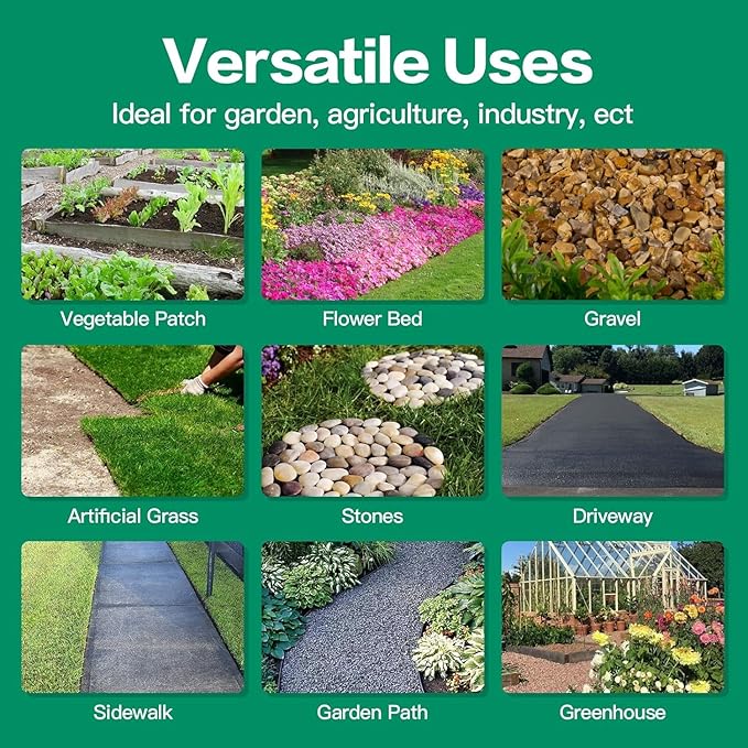 5FT x 500FT Weed Barrier Landscape Fabric, Premium Heavy Duty Woven Garden Ground Cover Weed Block Control Mat Cloth for Gardening, Planting, Farming, Landscaping Flower Bed Driveway