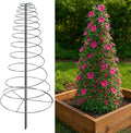 Spiral Frame Trellis for Climbing Plants Outdoor Indoor - 44" Adjustable Heavy Duty Metal Garden Plant Support with Anti-Wobble Screws,for Pole Beans,Tomato, Sweet Pea,Clematis,Potted Plants,Vine