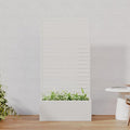 Casaphoria Metal Raised Garden Bed with Trellis, 59"x30"x12" Planter Box for Climbing Plants, Vegetables & Vines, Features Drainage Holes and Privacy Screen (Black-Louvered)